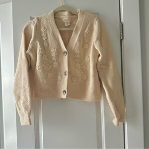 Jessica Simpson Cream Floral Cardigan